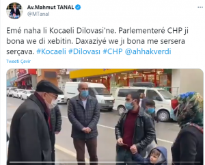 CHP’Lİ TANAL, VATANDAŞLA KÜRTÇE KONUŞTU
