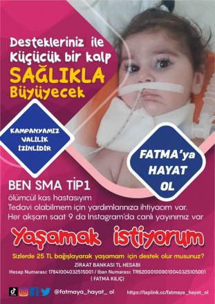 (SMA) HASTASI MİNİK FATMA DESTEK BEKLİYOR