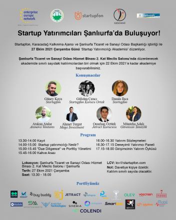 ŞUTSO’DA STARTUP YATIRIMCILIĞI AKADEMİSİ DÜZENLENECEK