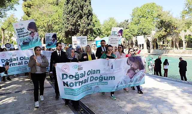  Balıklıgöl’de Doğum Bilinci Yükseldi: Sağlıkçılar Yürüdü