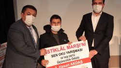 ‘İSTİKLÂL MARŞI’NI SEN OKU’ YARIŞMASININ KAZANANLARI ÖDÜLLERİNİ ALDI