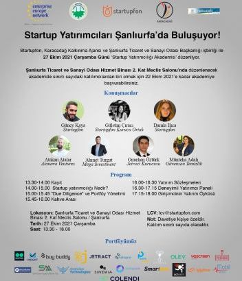  ŞUTSO’DA STARTUP YATIRIMCILIĞI AKADEMİSİ DÜZENLENECEK