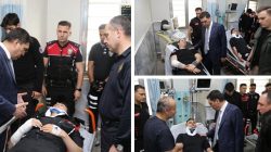 İl Emniyet Müdürü Aksoy, Kazada Yaralanan Polisleri Ziyaret Etti