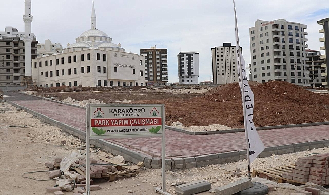  Karaköprü’de Yeşil Alanlar Artıyor