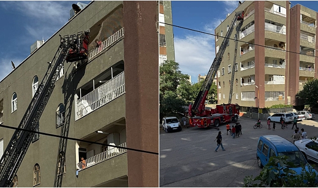  Şanlıurfa’da Evde Mahsur Kalan Küçük Çocukları Polis ve İtfaiye Kurtardı