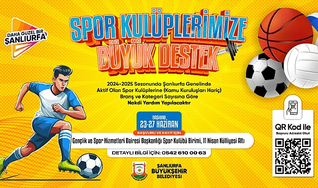 Şanlıurfa Büyükşehir Belediyesi’nden Spor Kulüplerine Büyük Destek