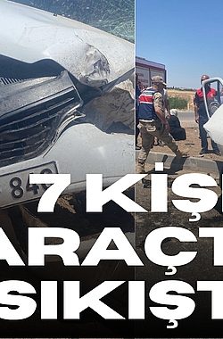 Suruç’ta Sıkışmalı Trafik Kazası: 7 Kişi Hastaneye Kaldırıldı