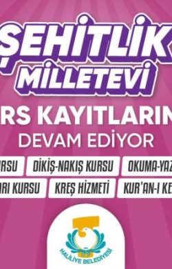 Halilye Belediyesi kurs kayıtları devam ediyor