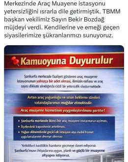 Şanlıurfa Şûrâsı Talep Etti, Müjdeyi Bekir Bozdağ Verdi