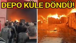 Evren Sanayi’de bir depo alevlere teslim oldu